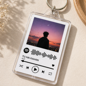 Personalized Spotify Photo Keychain (2 Photos)