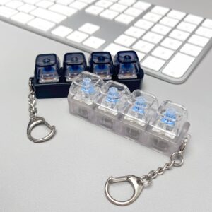 Mini Mechanical Keyboard Fidget Keychain – Stress Relief Click Toy